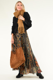 Mes Demoiselles |  Lurex maxi skirt Mira | black  | Picture 6