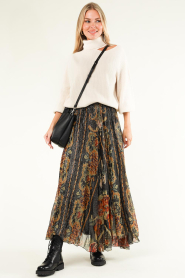 Mes Demoiselles |  Lurex maxi skirt Mira | black  | Picture 7