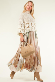 Mes Demoiselles |  Luxe silk pleated skirt Gaditi | natural   | Picture 4