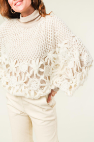 Mes Demoiselles |  Crochet sweater with turtle neck Otoha | natural  | Picture 9