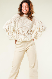 Mes Demoiselles |  Crochet sweater with turtle neck Otoha | natural  | Picture 5
