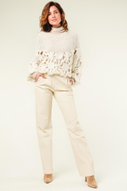Mes Demoiselles |  Crochet sweater with turtle neck Otoha | natural  | Picture 3