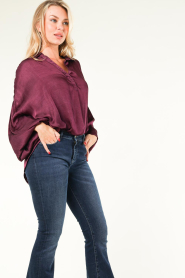 Mes Demoiselles |  Washed out silk top Vianey | purple  | Picture 6