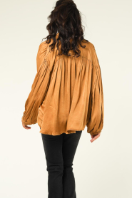 Mes Demoiselles |  Washed out silk top Vianey | camel  | Picture 8