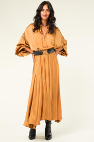 Mes Demoiselles |  Washed out silk skirt Vickie | camel  | Picture 2