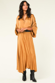 Mes Demoiselles |  Washed out silk skirt Vickie | camel  | Picture 4