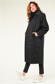 Notes Du Nord |  Waxed trenchcoat Iron | black  | Picture 7