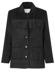 Notes Du Nord |  Jacket with frills Gigi | black  | Picture 1