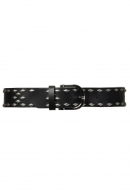 Dante 6 |  Leather belt Cinque | black