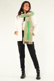 Dante6 |  Shawl with logo Sanne | green  | Picture 4