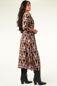 Aaiko |  Midi dress with print Jitte | brown  | Picture 7