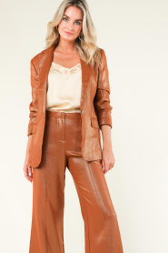 Aaiko |  Shiny blazer Alita | camel  | Picture 6
