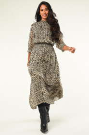 Aaiko |  Maxi dress with print Roxanne | black  | Picture 5