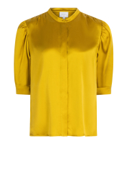 Dante 6 |  Silk blouse with puff sleeves Pernau | yellow  | Picture 1