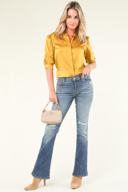 Dante 6 |  Silk blouse with puff sleeves Pernau | yellow  | Picture 3