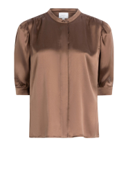 Dante 6 |  Silk blouse with puff sleeves Pernaud | taupe