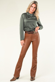 Dante 6 |  Silk top with waterfall neck Ipsum | green  | Picture 3