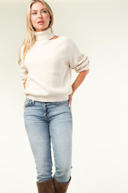 Dante 6 |  Knitted sweater with cut-outs Marenna | natural  | Picture 6