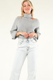 Dante 6 |  Knitted sweater with cut-outs Marenna | grey  | Picture 5
