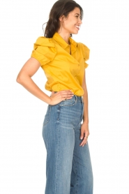 Kocca | Poplin blouse Purca | geel   | Afbeelding 7