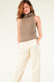 Dante 6 |  Alpaca sleeveless top Yalena | taupe  | Picture 6