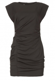 Kocca | Gedrapeerde jurk met schoudervullingen Rajani | zwart 