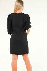 Dante 6 |  Jaquard dress with puff sleeves Fonda | black  | Picture 7