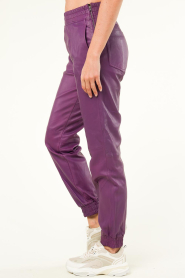 Dante 6 |  Non-stretch leather jogger Kuno | purple  | Picture 5