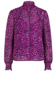 Dante 6 | Blouse met print Moire | paars  | Afbeelding 1