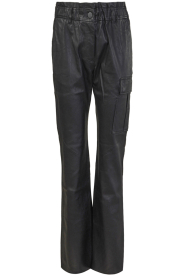 Alter Ego |  Stretch leather cargo pants Emmy | black  | Picture 1