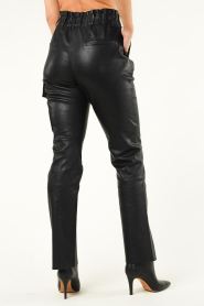 Alter Ego |  Stretch leather cargo pants Emmy | black  | Picture 9