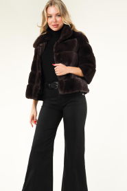 Alter Ego |  Faux fur jacket Roxy | brown  | Picture 2