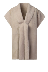 Alter Ego |  Oversized reversible shearling waistcoat Cheryl | natural  | Picture 1