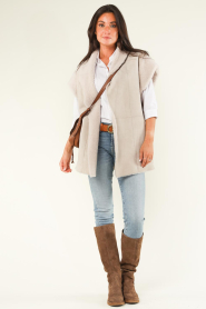 Alter Ego |  Oversized reversible shearling waistcoat Cheryl | natural  | Picture 3