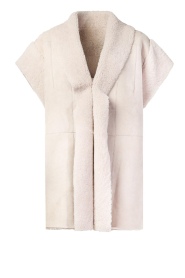 Alter Ego |  Oversized reversible shearling waistcoat Cheryl | natural  | Picture 1