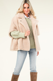 Alter Ego |  Oversized teddy poncho Elin | natural  | Picture 2