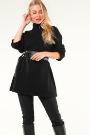 ba&sh |  Knitted dress with turtle neck Mede | black  | Picture 4