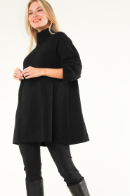 ba&sh |  Knitted dress with turtle neck Mede | black  | Picture 6
