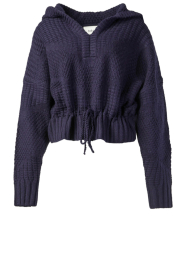 ba&sh |  Soft knitted hoodie Mott | blue