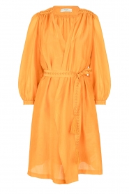 Dante 6 |  Dress with puff sleeves Alba | orange  | Picture 1