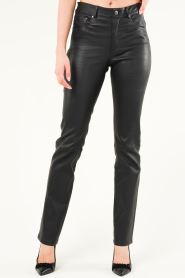 STUDIO AR |  Stretch leather pants Amary | black  | Picture 4