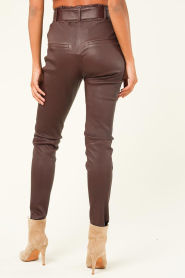 STUDIO AR |  Leather stretch pants Mazzy | bordeaux  | Picture 8