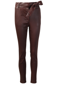 STUDIO AR |  Leather stretch pants Mazzy | bordeaux  | Picture 1