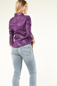STUDIO AR |  Leather blouse Dita | purple  | Picture 7