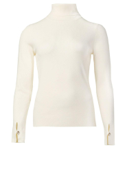  Knitted turtle neck Hyacinth | natural