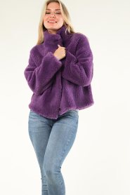 STUDIO AR |  Reversible teddy jacket Mallow | purple  | Picture 5