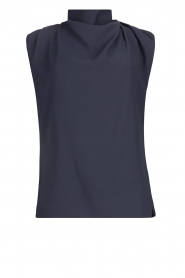 Dante 6 |  Sleeveless top with draped collar Skylin | blue   | Picture 1