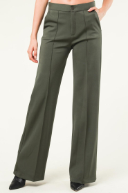 D-ETOILES CASIOPE :  Travelwear wide leg pants Trixie | green - img6