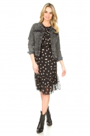 Freebird |  Skirt with leopard print Davina | black  | Picture 4