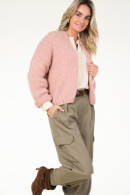 Knit-ted :  Soft knitted cardigan Becky | pink - img4